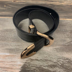Vintage Glamorous black faux leather belt