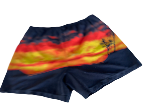 Vintage men's Hawaii beach summer orange short in M|L 3 W28|SKU 4461
