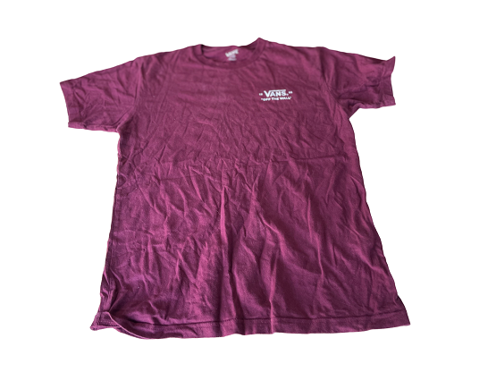 Vintage men's Vans of the wall purple short sleeve tees in S|L26 w18|SKU 4462