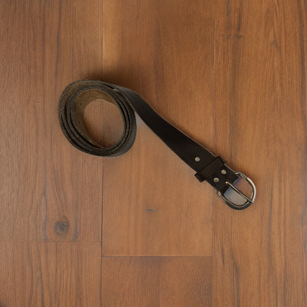 Vintage brown mens leather belt