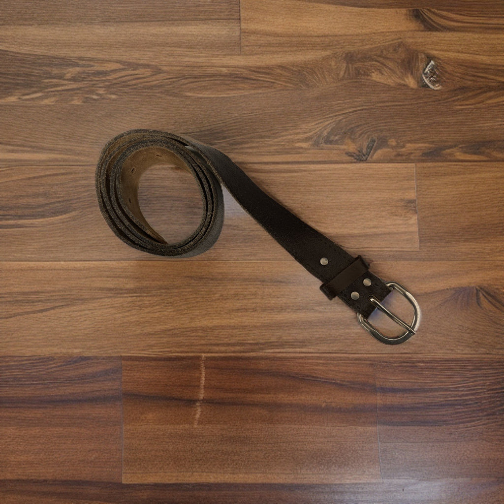 Vintage brown mens leather belt
