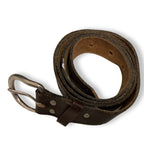 Vintage brown mens leather belt
