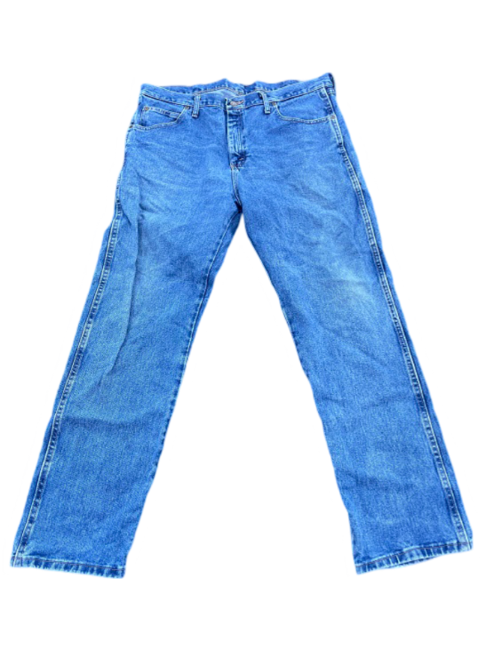 Vintage men's blue Wrangler denim jeans in L| W38 L32| SKU 4466