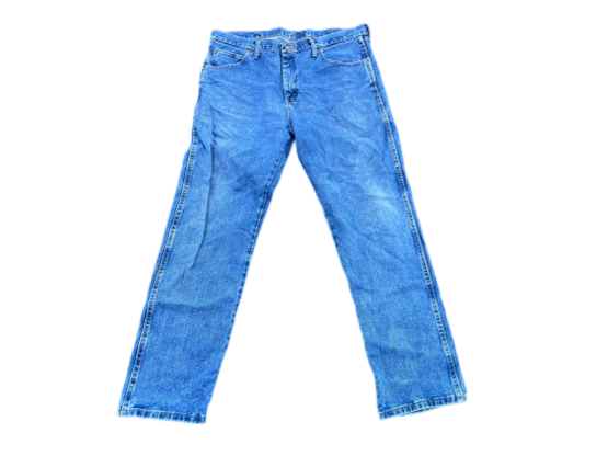 Vintage men's blue Wrangler denim jeans in L| W38 L32| SKU 4466