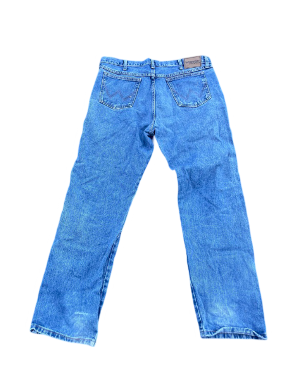 Vintage men's blue Wrangler denim jeans in L| W38 L32| SKU 4466