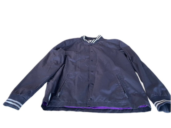 Vintage Original Apparel navy blue bomber jacket in M| L31 W22| SKU 4470