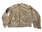 Vintage cream light full zip bomber jacket in S| L26 W20| SKU 4471