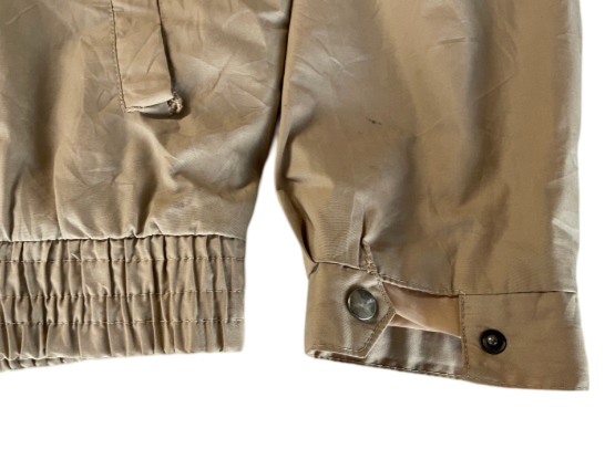 Vintage cream light full zip bomber jacket in S| L26 W20| SKU 4471