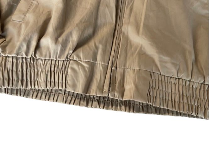 Vintage cream light full zip bomber jacket in S| L26 W20| SKU 4471