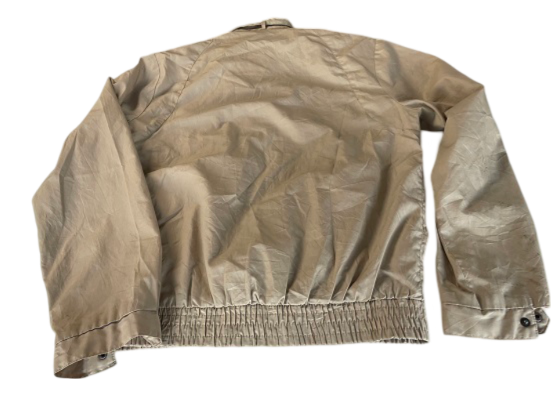 Vintage cream light full zip bomber jacket in S| L26 W20| SKU 4471