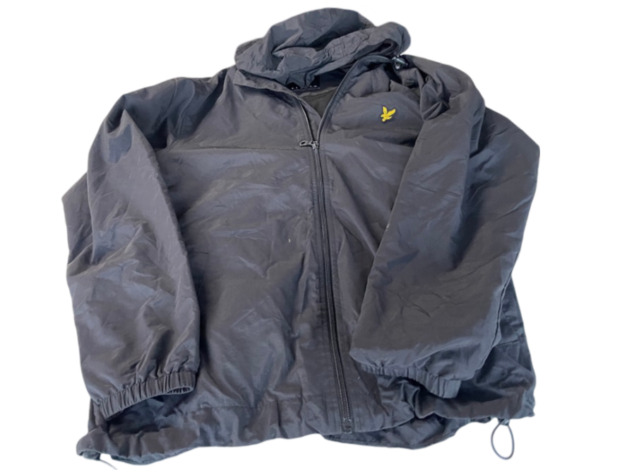 Vintage black Lyle &amp; Scott full zip windbreaker hoodie in L| L30W23| SKU 4474
