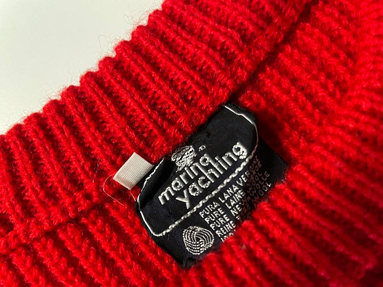 Vintage Marina Yatching red wool thick sweatshirt in S| L25 W18| SKU 4475