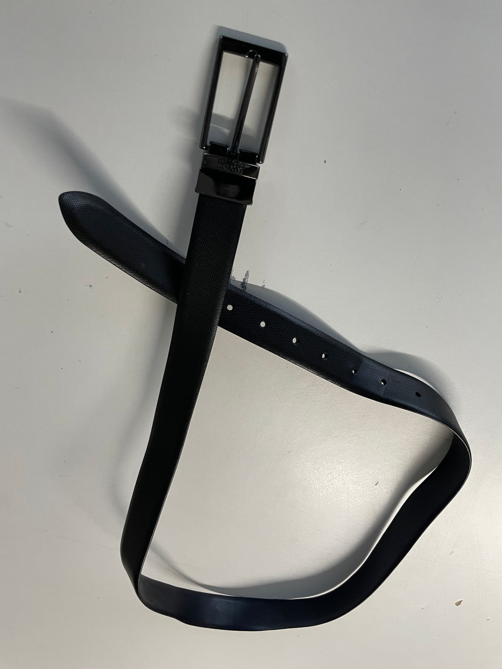 Vintage Hugo Boss plain black belt | L45 | SKU 4477