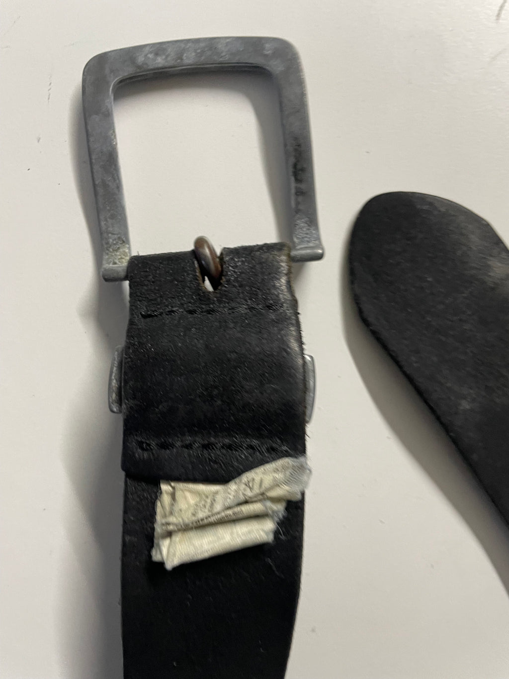 Vintage Wrangler men's black genuine leather belt| L45 | SKU 4482