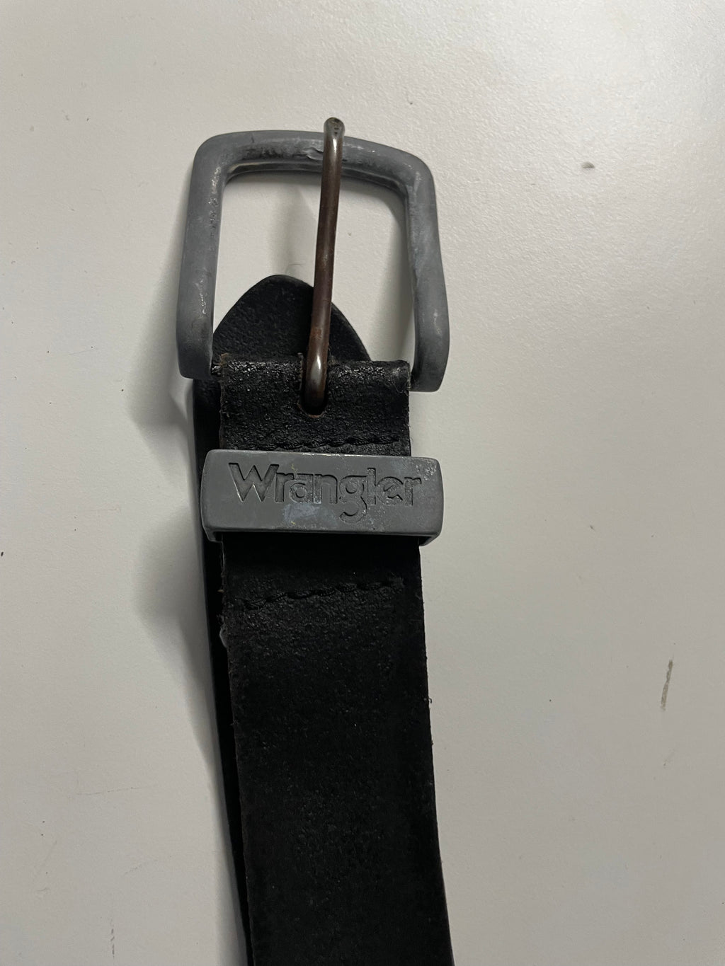 Vintage Wrangler men's black genuine leather belt| L45 | SKU 4482