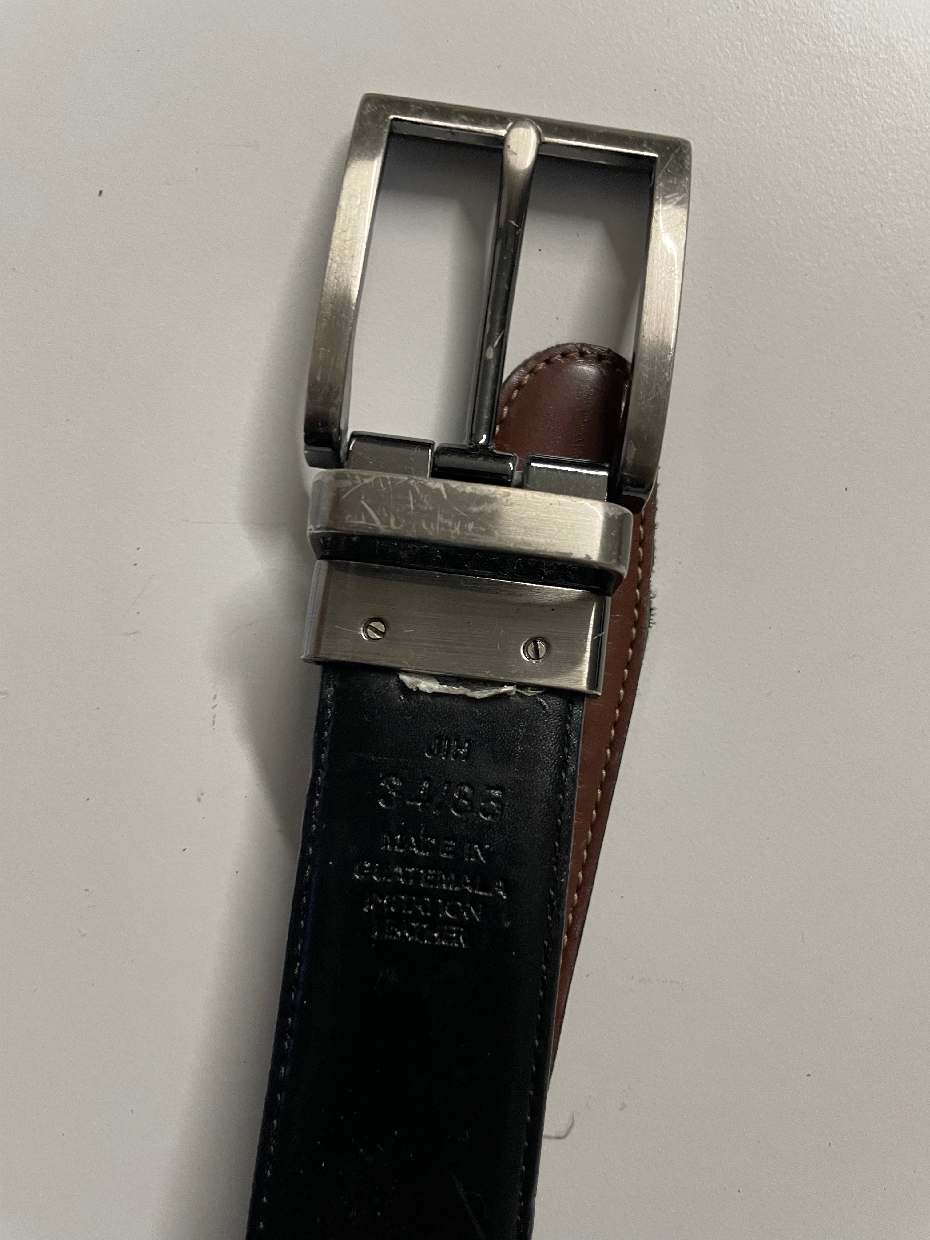 Vintage brown genuine leather belt | L38| SKU 4483
