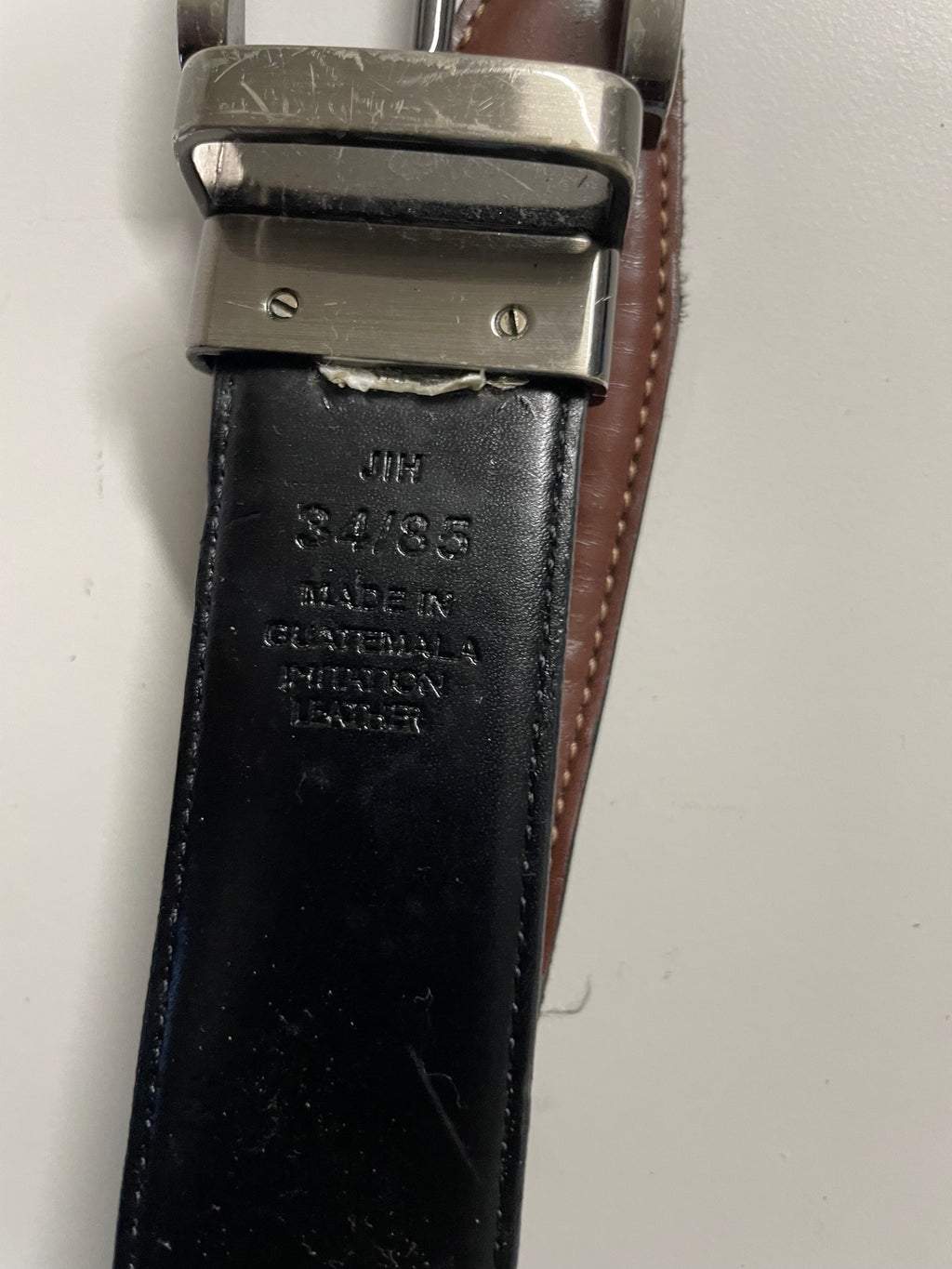 Vintage brown genuine leather belt | L38| SKU 4483