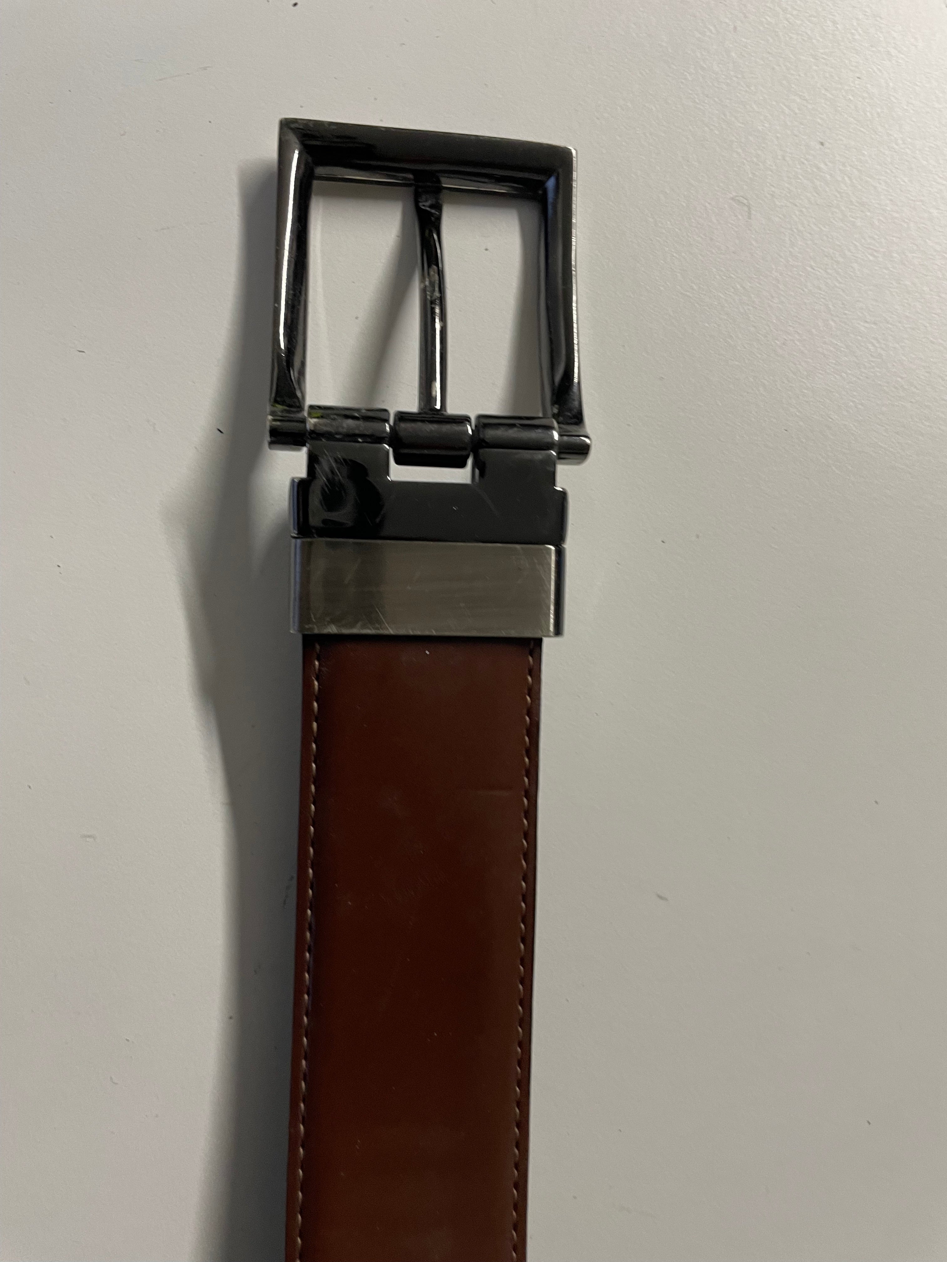 Vintage brown genuine leather belt | L38| SKU 4483