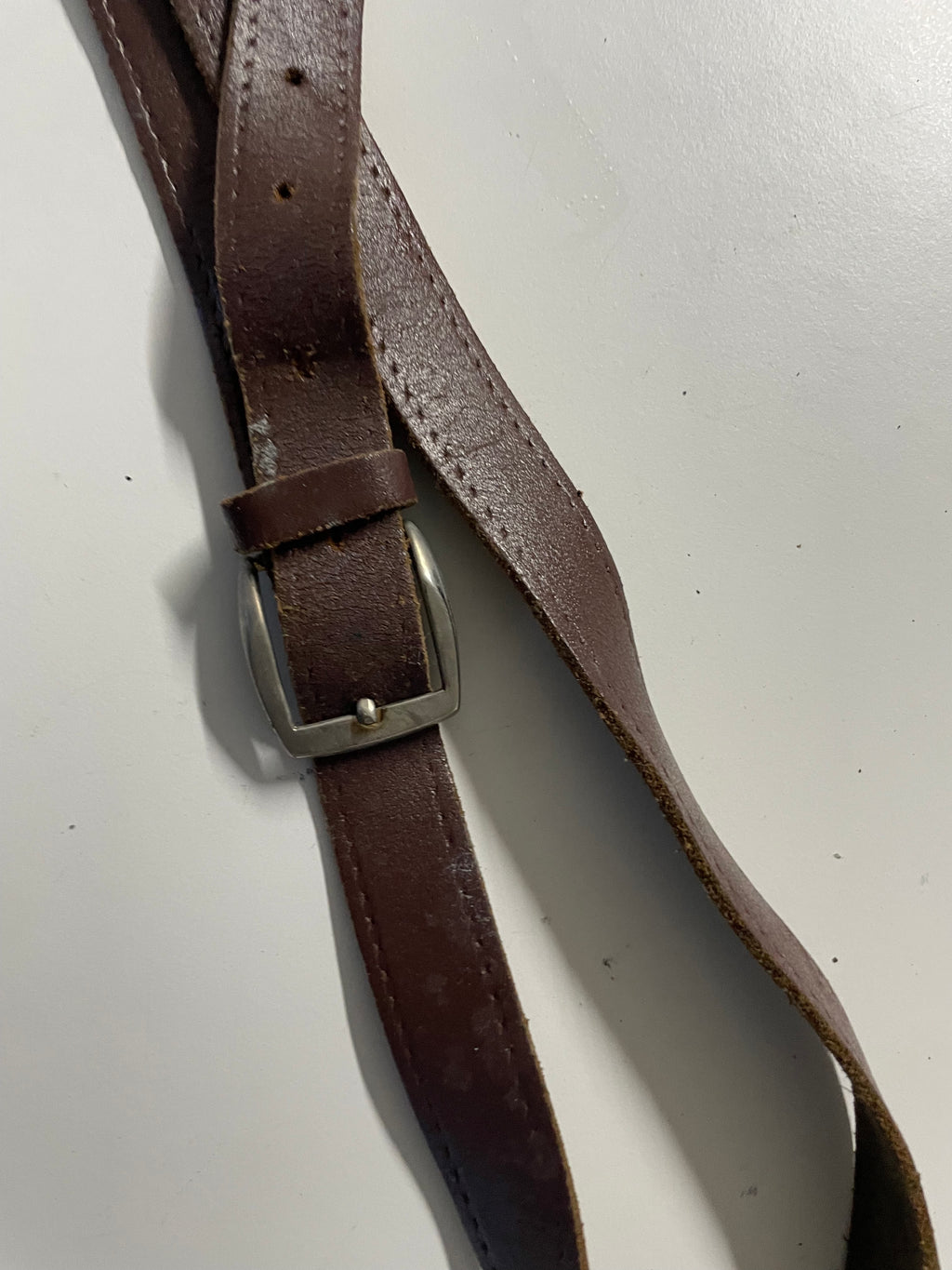 Vintage brown genuine leather belt | L43| SKU 4484