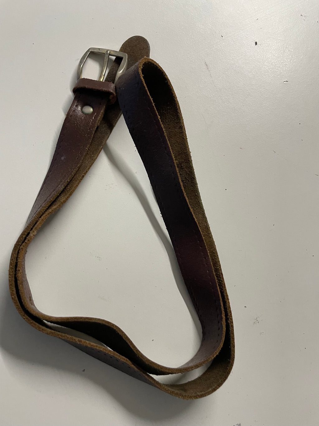 Vintage brown genuine leather belt | L43| SKU 4484