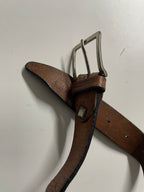 Vintage brown genuine leather belt | L44| SKU 4488