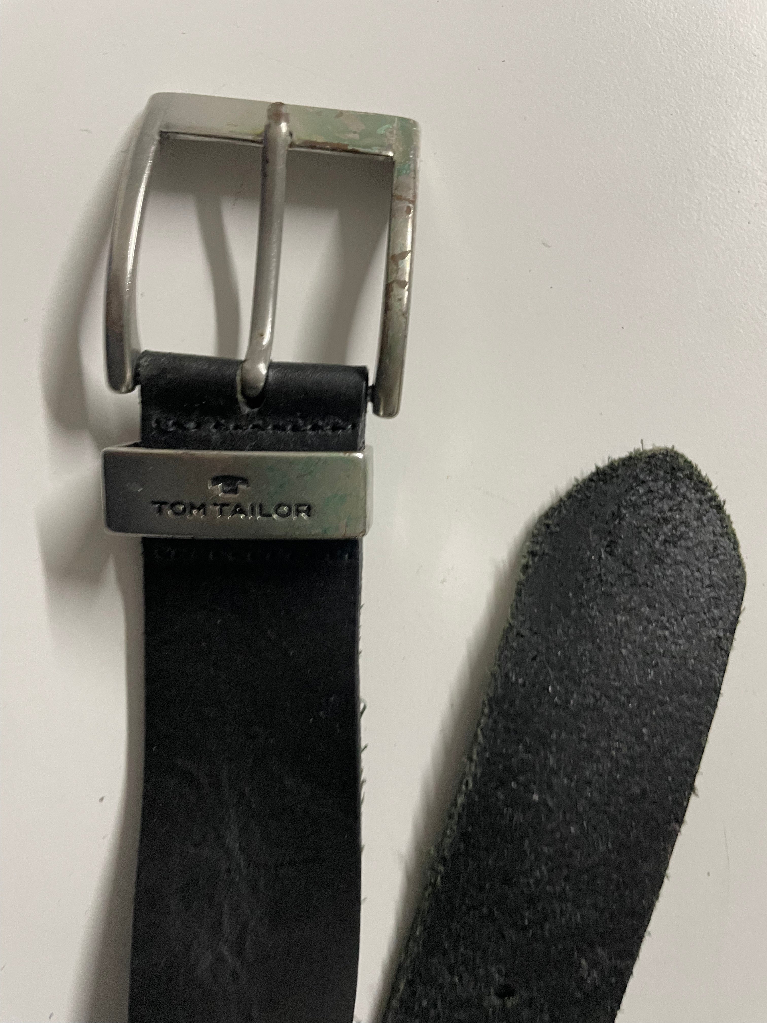 Vintage men's Tom Tailor black leather belt| L47| SKU 4492