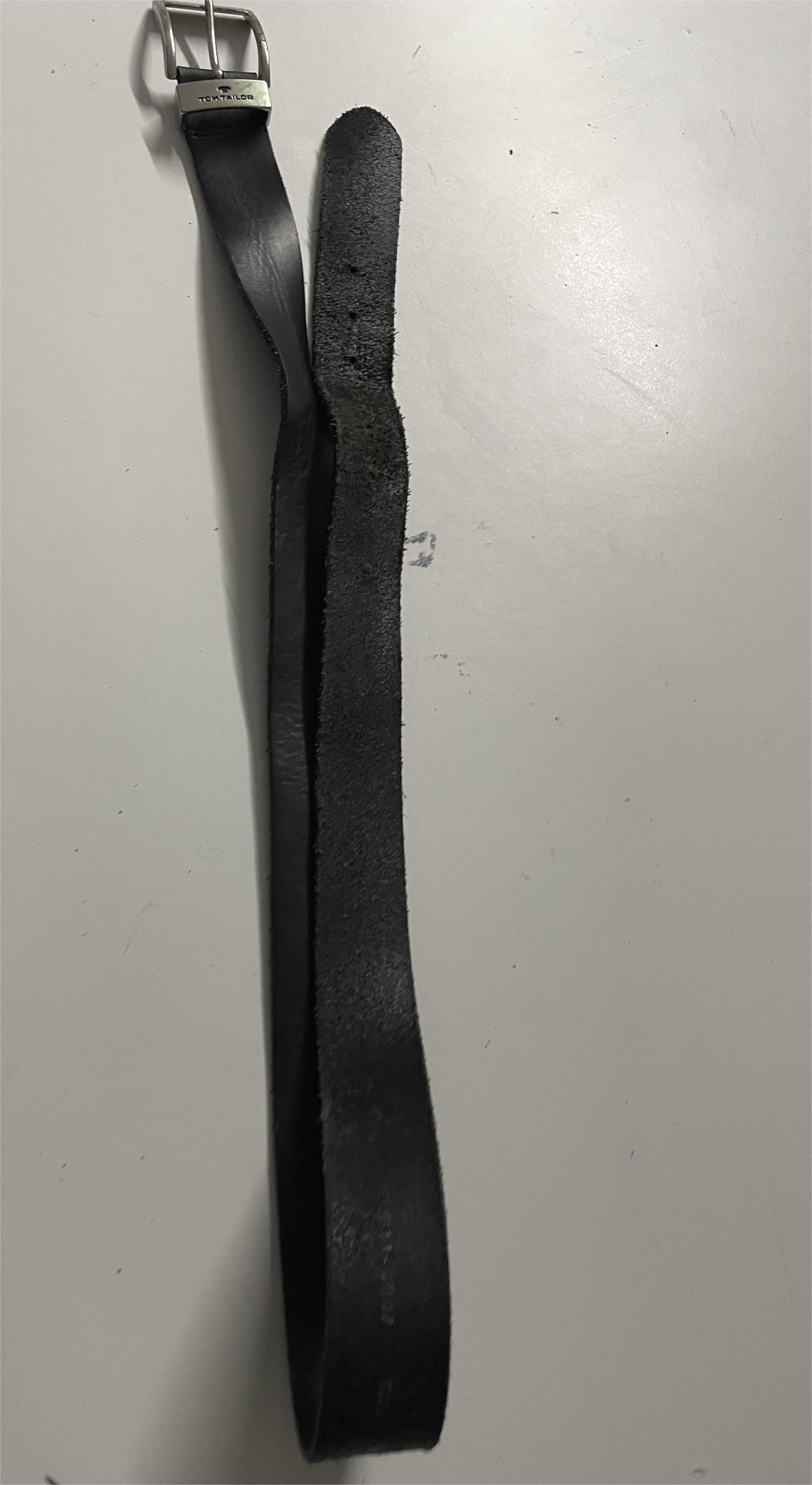 Vintage men's Tom Tailor black leather belt| L47| SKU 4492