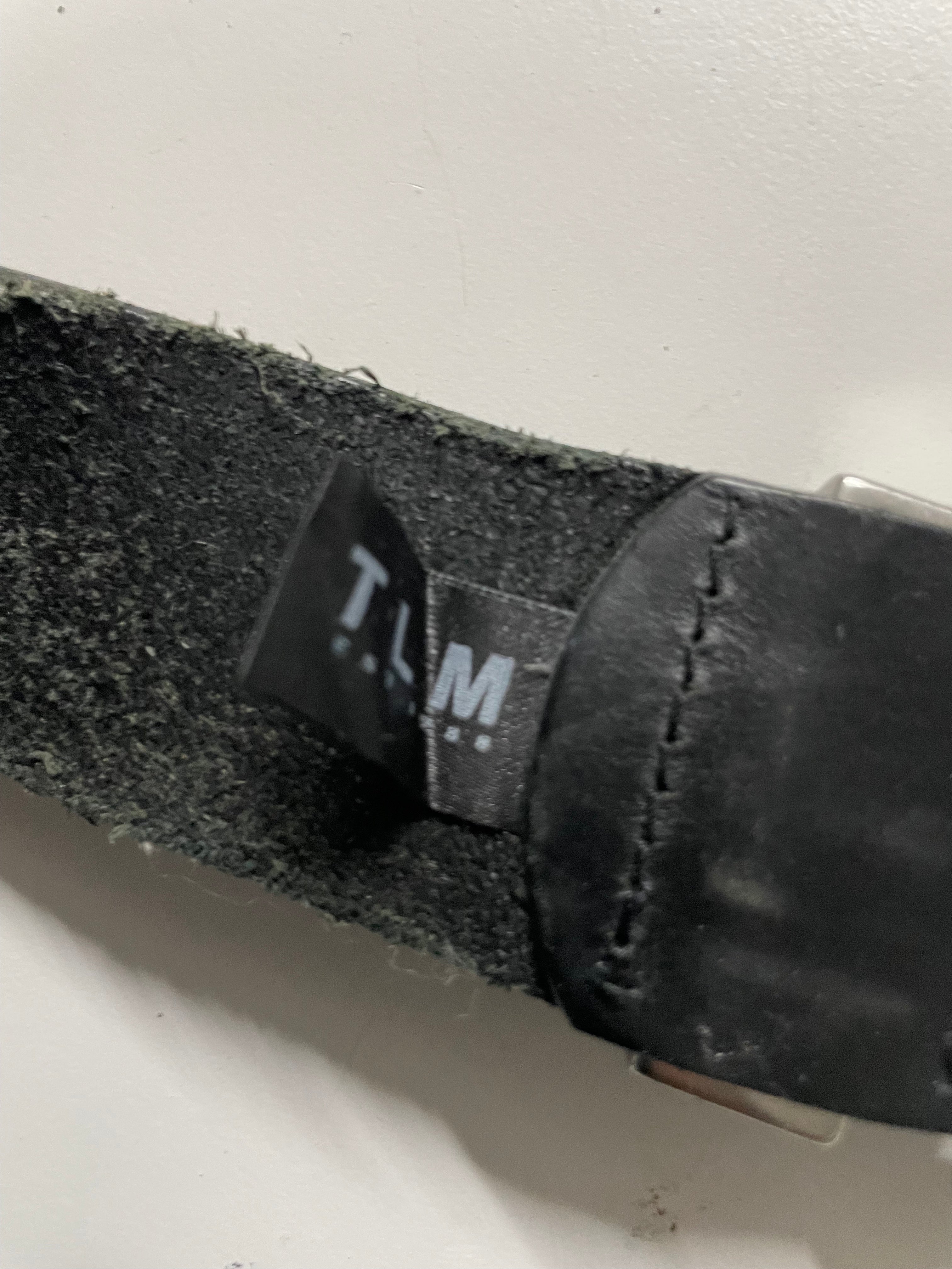 Vintage men's Tom Tailor black leather belt| L47| SKU 4492