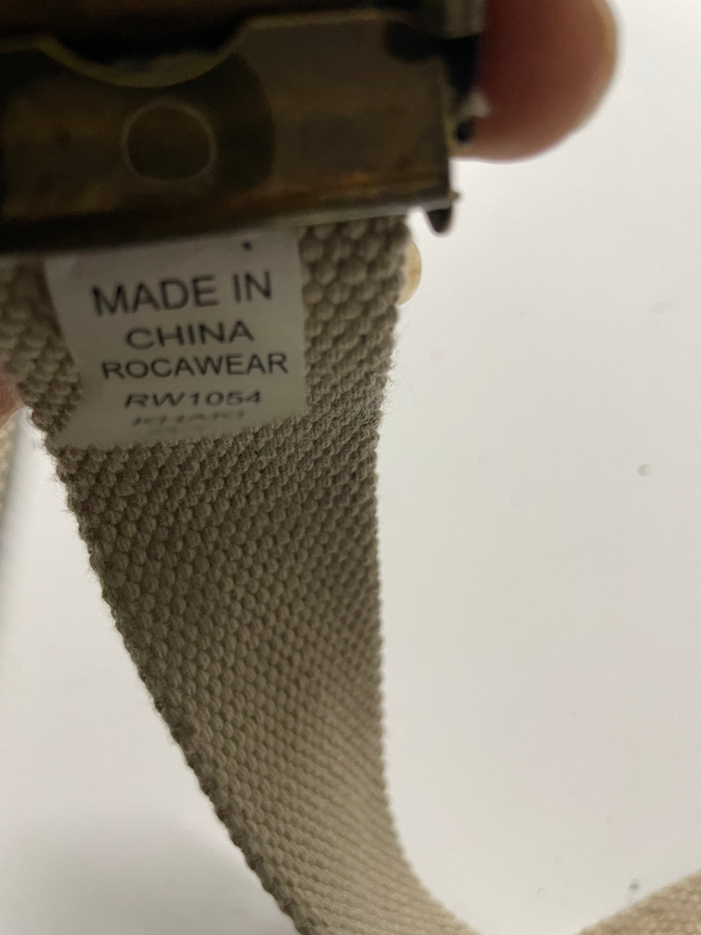 Vintage Rocawear cream military studded buckle belt| L43| SKU 4493