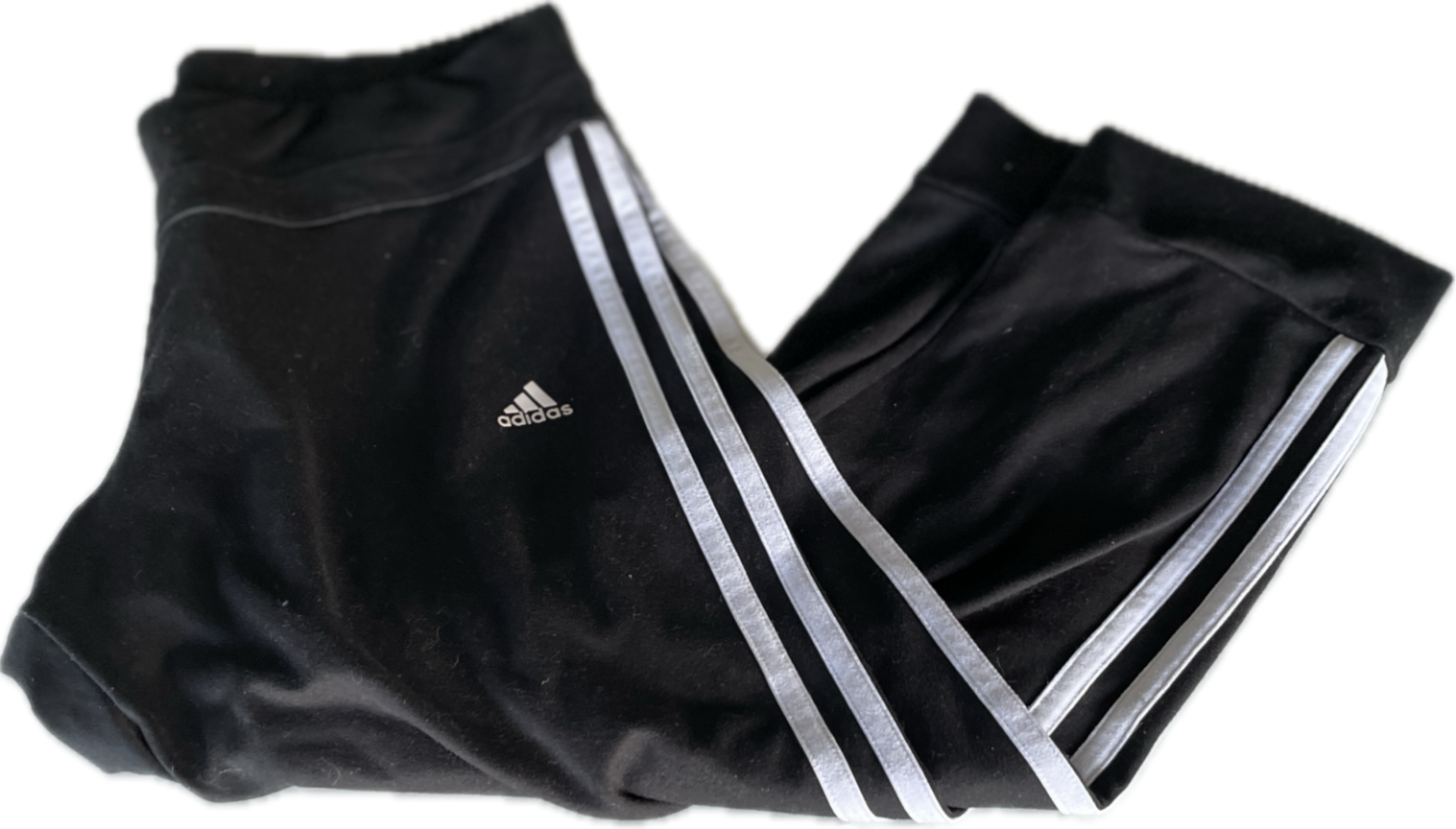 Vintage Women's Leggings adidas Cotton Regular Activewear | High-Rise 3-Stripes 3/4 Tights Leggings W28 L20 SKU 5289