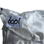 Women's White round neck satin mini zip up Corset knee length Y2K Dress