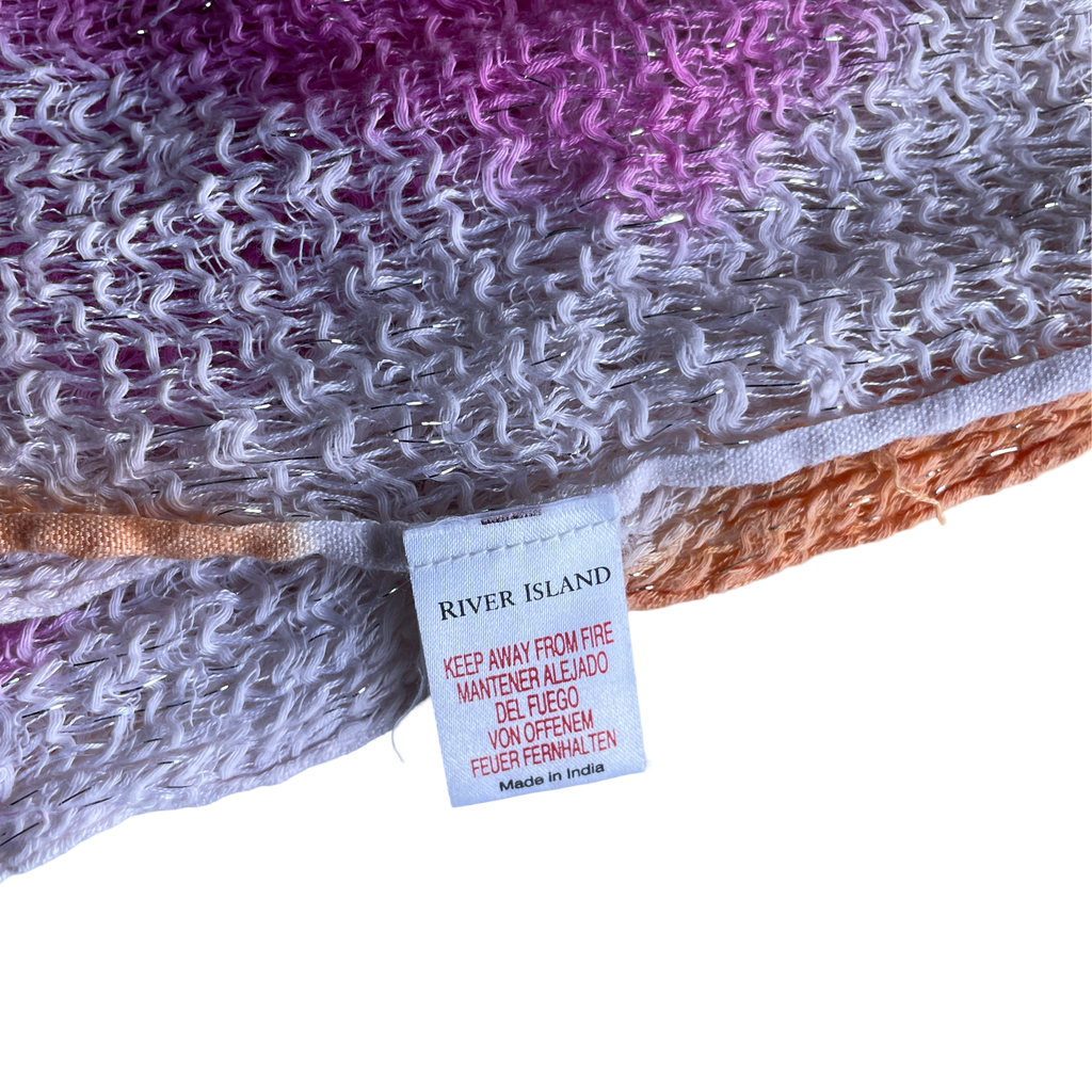 Multi colour Viscoe  River island women's scarf  NWT L 66 W 21 SKU 6004