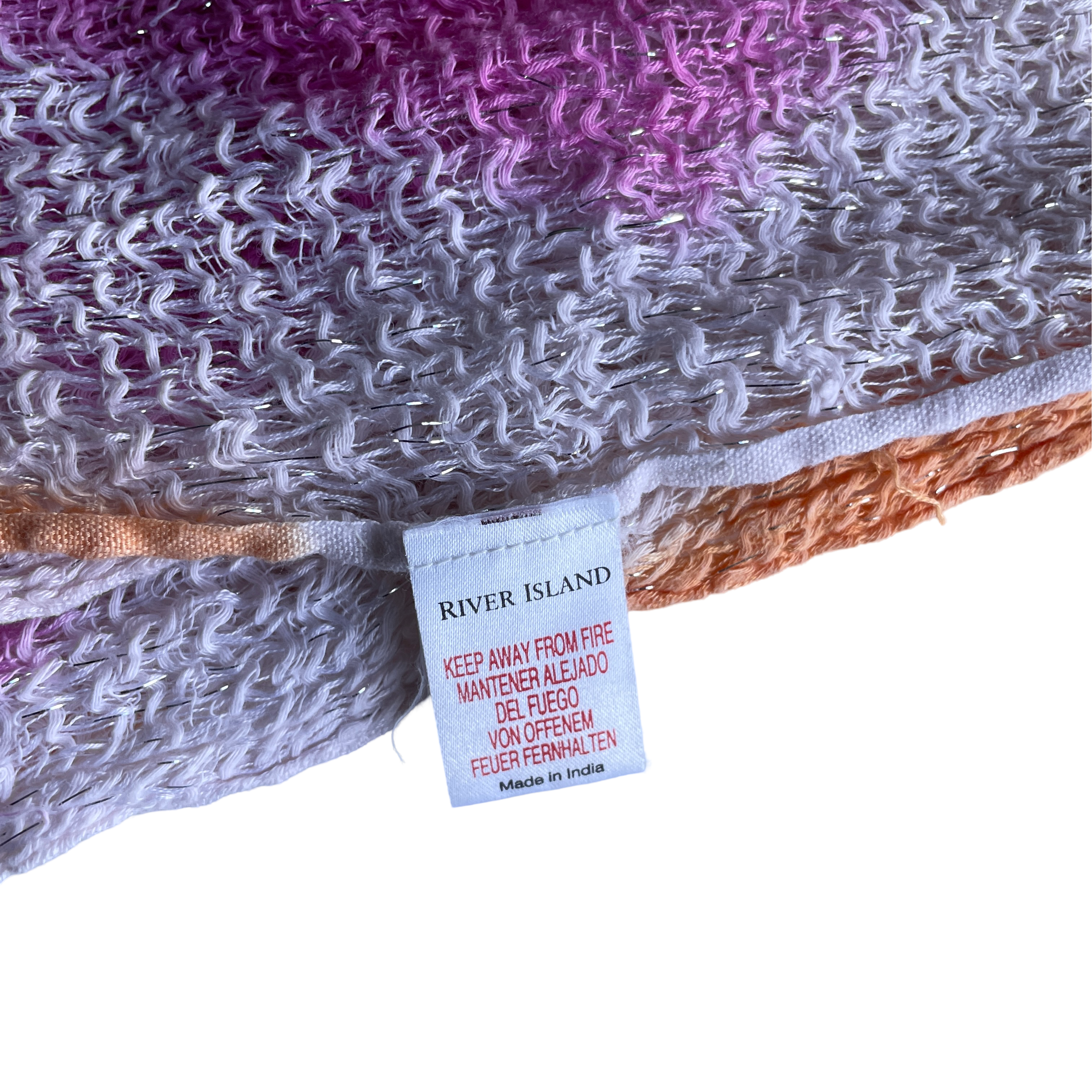 Multi colour Viscoe  River island women's scarf  NWT L 66 W 21 SKU 6004