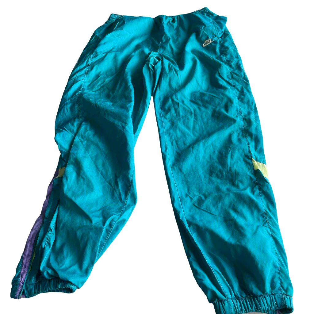 Nike Blue Embroidered Spell Out Track Pants L