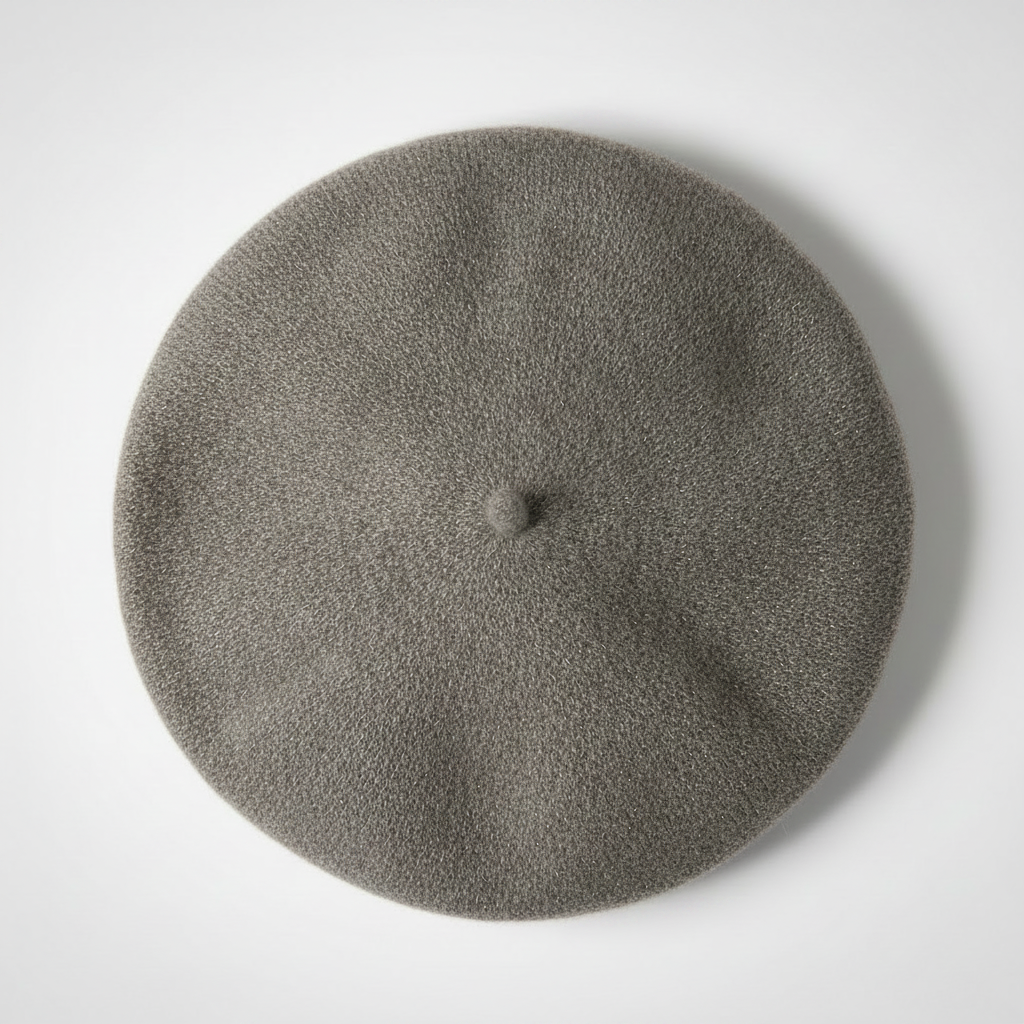 Vintage y2k grey beret cap