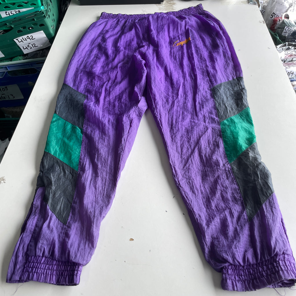 90s Colorblock Pants Vintage Colourblock Windbreaker Pants