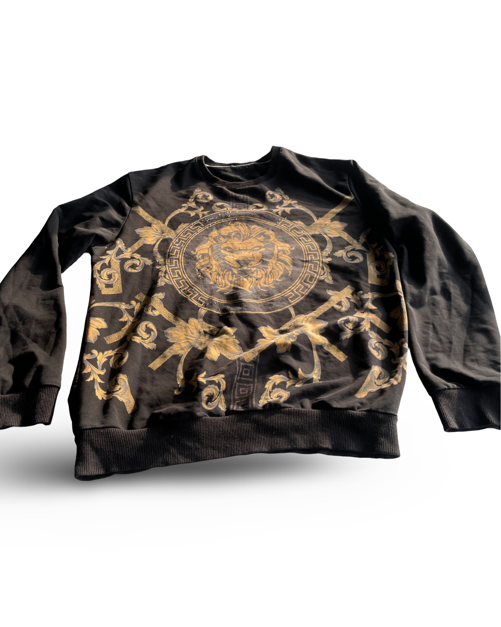 Vintage Black Medusa Design Sweatshirt - Size Small/Medium (SKU 4603)