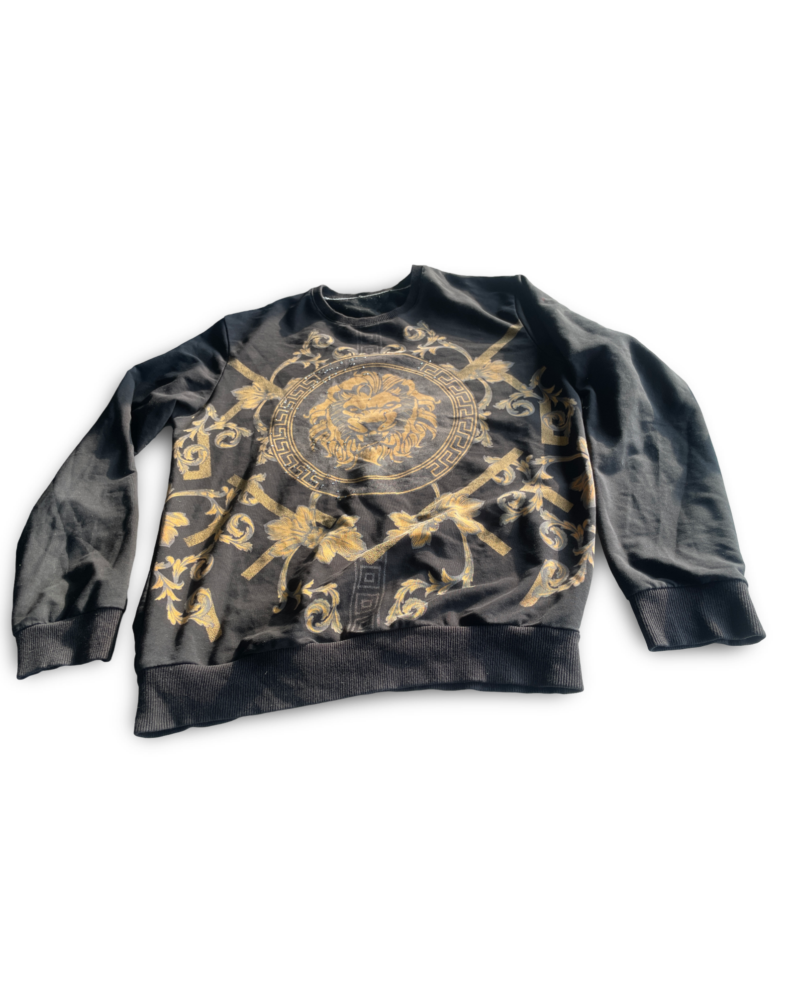 Vintage Black Medusa Design Sweatshirt - Size Small/Medium (SKU 4603)