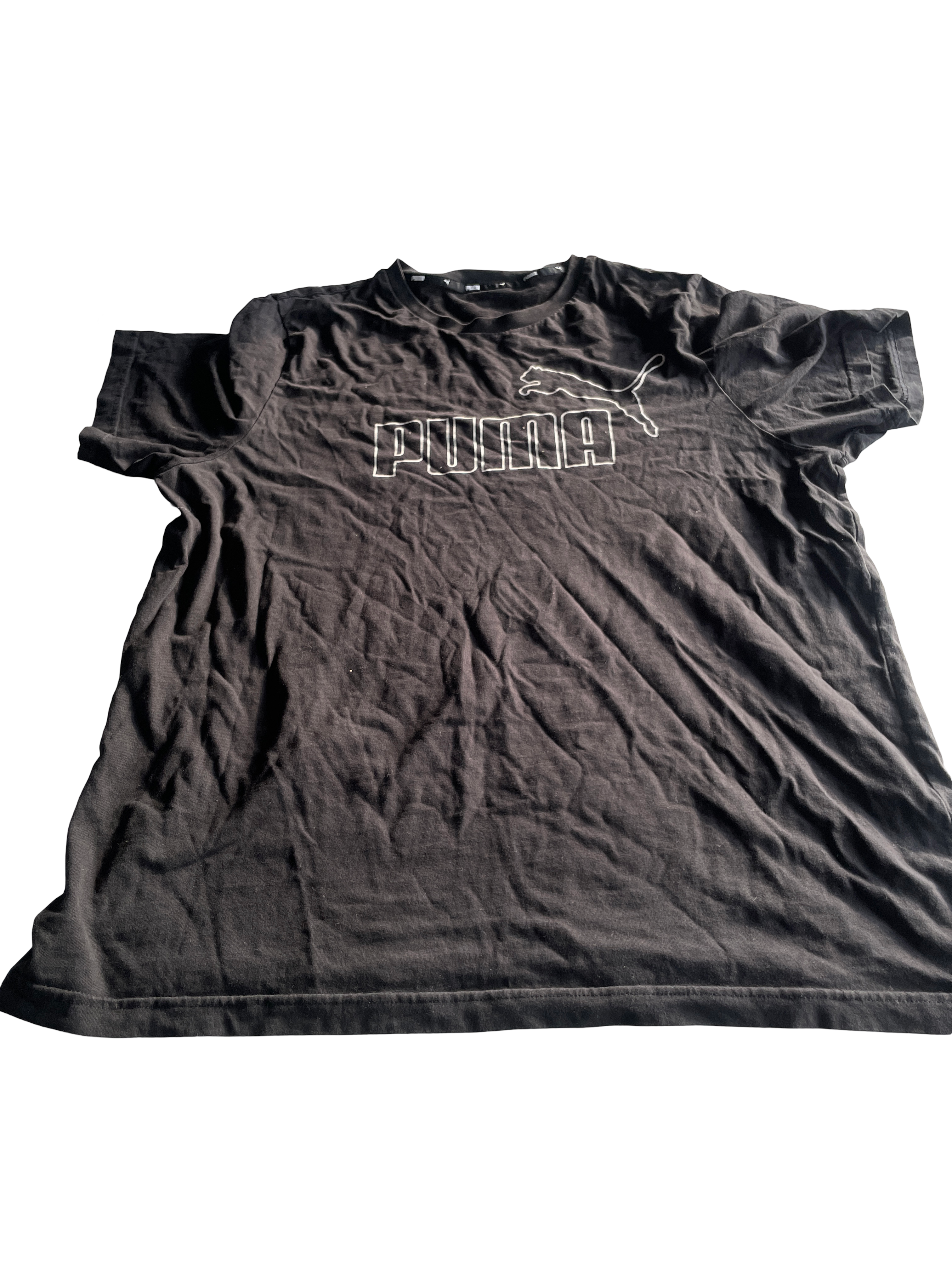 Vintage PUMA Black T-Shirts for Men - Size L (SKU 4605)