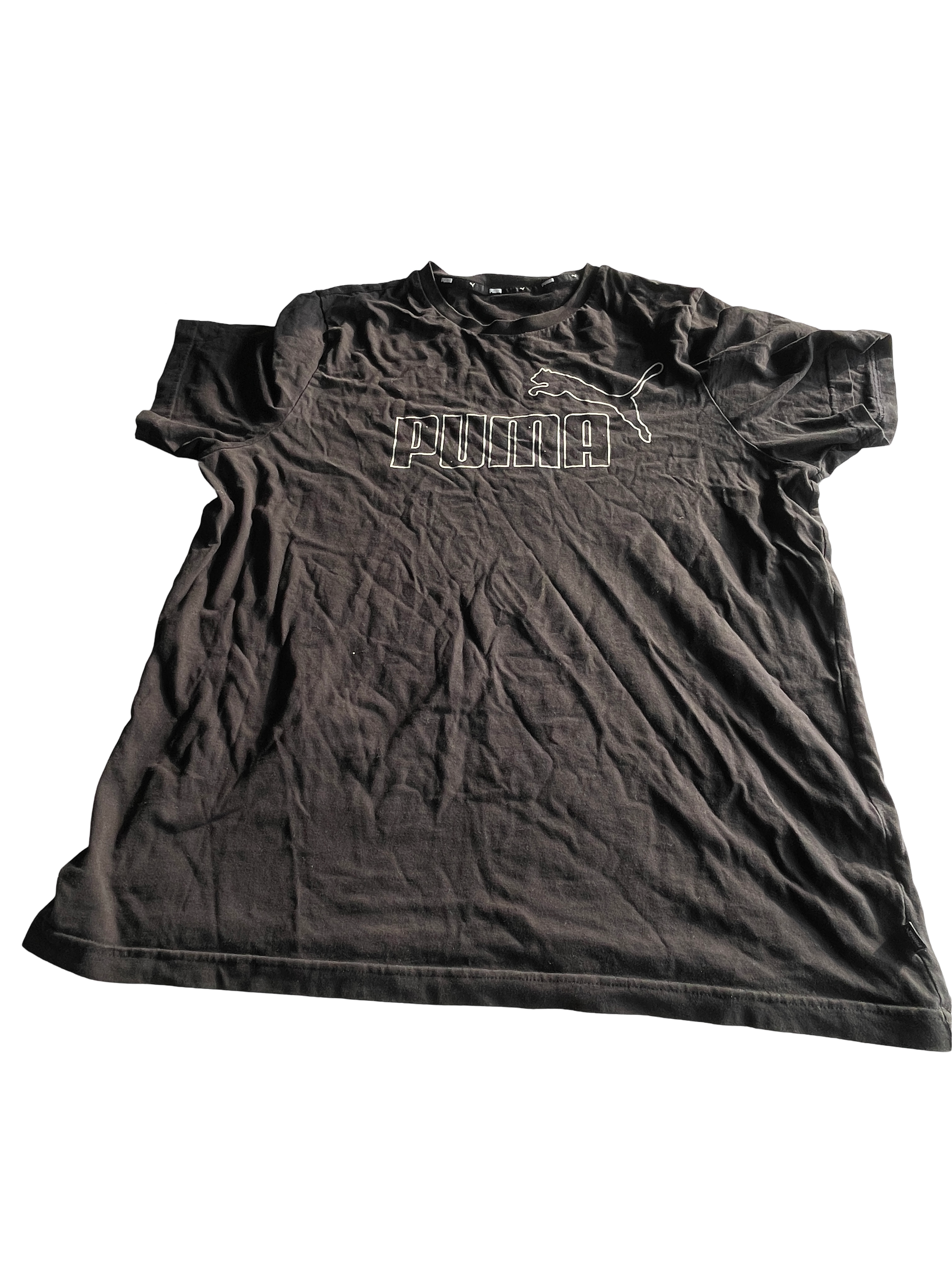 Vintage PUMA Black T-Shirts for Men - Size L (SKU 4605)