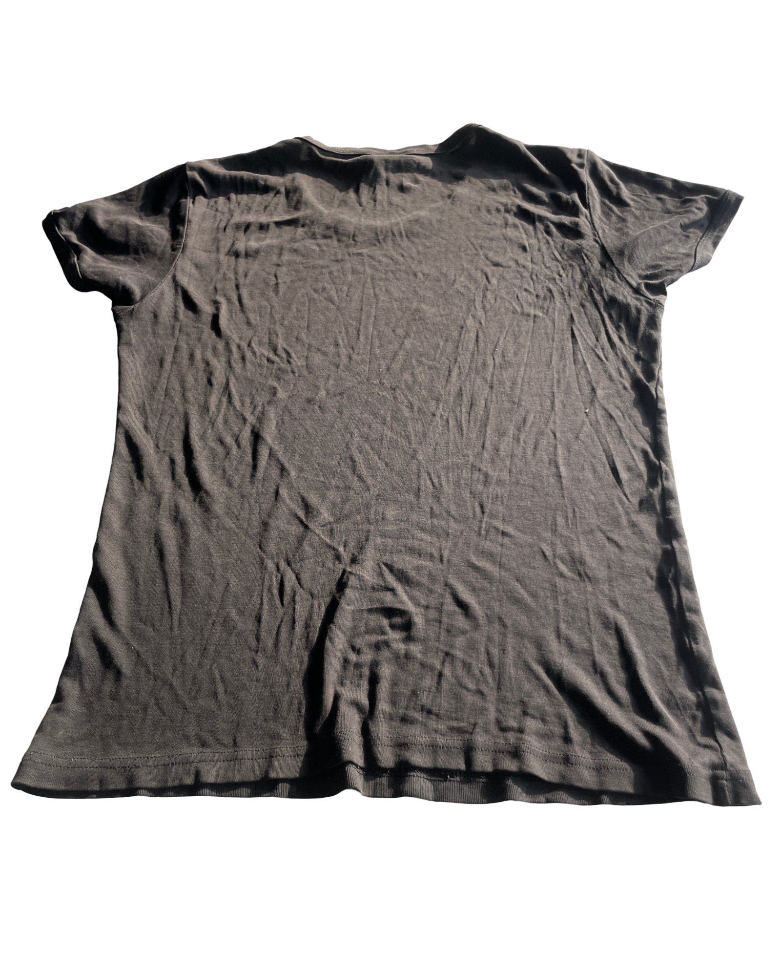 Vintage 7 Star Raw Black Graphic T-Shirt in Size M/L (SKU 4609)