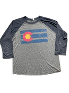 Rubynee Vintage y2k long sleeve tshirt in grey and blue