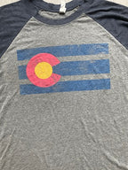 Rubynee Vintage y2k long sleeve tshirt in grey and blue