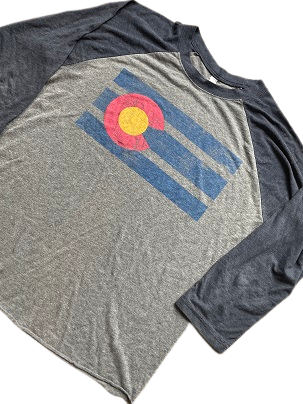 Rubynee Vintage y2k long sleeve tshirt in grey and blue