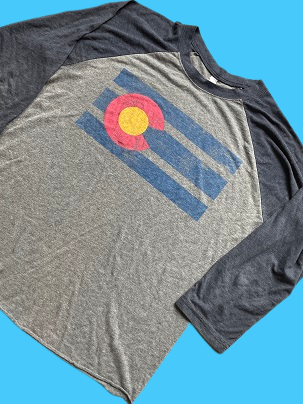 Rubynee Vintage y2k long sleeve tshirt in grey and blue