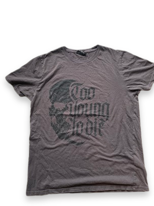 Rubynee Vintage y2k regular fit grey tshirt