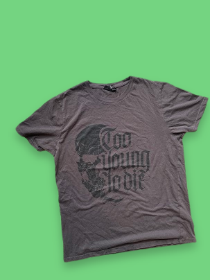 Rubynee Vintage y2k regular fit grey tshirt