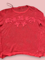 Rubynee Vintage y2k red net tshirt