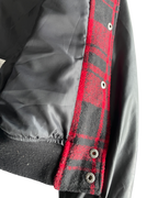 Tartan Red Topman Checkered Leather Jacket - Size Small (SKU 4619)