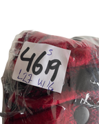 Tartan Red Topman Checkered Leather Jacket - Size Small (SKU 4619)